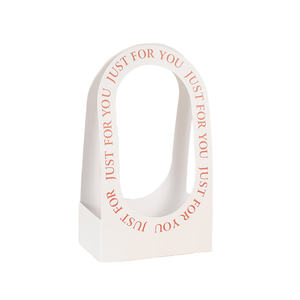 Eco-Friendly Folding <strong>Flower</strong> Basket Hand-Held Recycled Material Hollowed-Out Rigid <strong>Box</strong> Floral Paperboard Basket - Product Image 4