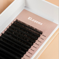 Fibre de haute qualité. 03 Extensions de cils Nube Box Extensions de cils noir mat sans cruauté d Cc Dd m Curve .05 Extensions de cils