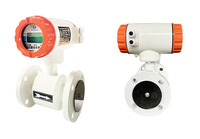 Medidor de Flujo Electromagnético DN15-DN6000 IP68 +/-0.5 Pct RS485 Modbus 4-20mA con Batería y Brida MID para Agua, Aguas Residuales y Aceite