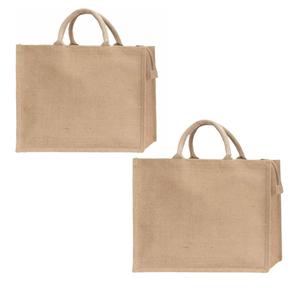 Sac fourre-tout en jute réutilisable et écologique pour les courses, les sorties à la plage et les essentiels quotidiens, disponible à prix d'exportation depuis l'Inde - Product Image 4