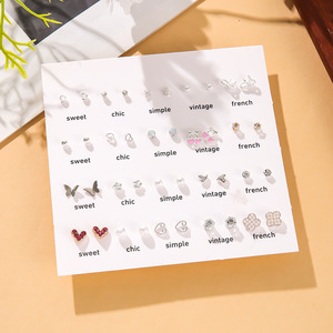 <b>Sweet</b> Chic Stud Earrings Set 20 Pairs White Pearl Heart Butterfly <b>Flower</b> For Women Gift Fashion Jewelry - Product Image 4