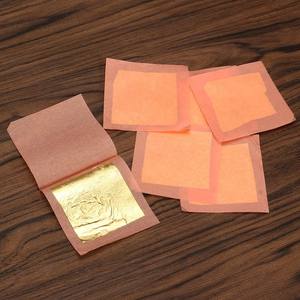 Foglia d'<span class=keywords><strong>oro</strong></span> puro 8X8cm 25 pz/libretto 98% 24k foglio d'<span class=keywords><strong>oro</strong></span> di trasferimento per calligrafia doratura pittura opere d'arte scritta opere d'<span class=keywords><strong>oro</strong></span> - Product Image 4