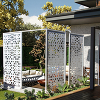 Panneau de clôture décoratif en métal découpé au laser, durable et thermolaqué, séparateur d'intimité extérieur, écran de jardin, treillis élégant et clôtures pour bacs à déchets