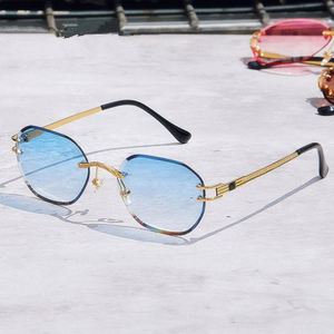 Nouvelles Lunettes de Soleil Rétro 2022 pour Hommes et Femmes, Monture Métallique Fine, Colorées, Sans Monture, Style Punk - Product Image 2