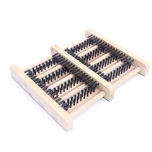 Brosse de botte en bois équitation <span class=keywords><strong>paillasson</strong></span> Sneaker nettoyage Durable saleté lourd Extra large devoir chaussure grattoir nettoyant facile à utiliser - Product Image 1