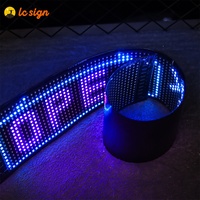 Écran LED flexible à commande par application, écran LED personnalisé avec texte, panneau de pixels matriciels LED, intelligent