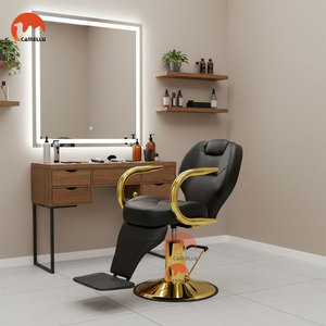 เก้าอี้ตัดผมปรับเอนได้สไตล์หรูหราสำหรับร้านเสริมสวยและร้านตัดผมชาย - Product Image 3