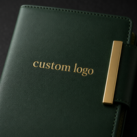 Ensemble de carnet en cuir/PU A5 avec logo personnalisé, gourde isotherme, batterie externe 10000 mAh, cadeau marketing professionnel