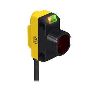 Sensor Fotoeléctrico Us Banner Qs18 10-30Vdc Ip67 con Función de Detección de Objetos Claros y Temporización - Product Image 1