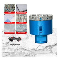 Foret diamanté brasé M14 en acier rapide pour le perçage de la maçonnerie, du marbre et du béton, tige M14