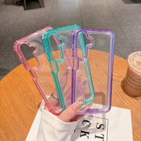 Accessoires pour téléphone, protection contre les chutes à 360°, coque blindée 3 en 1 pour Samsung Galaxy A14 A15 A16 A55 A56 A17 A03S, coque transparente pour téléphones