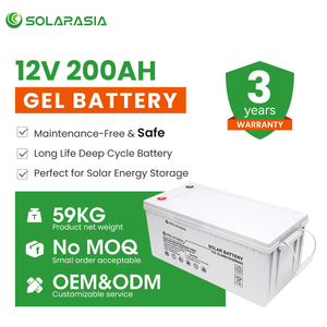 Batería de <span class=keywords><strong>Gel</strong></span> Sellada Recargable de Ciclo Profundo de Plomo-Ácido <span class=keywords><strong>12V</strong></span> 60Ah <span class=keywords><strong>80Ah</strong></span> 100Ah 150Ah 200Ah 250Ah 300Ah para Inversor Solar - Product Image 6