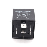 Relais de voiture JD2912-1Z-24VDC 40A 28VDC 24V 5 broches avec prise et bornes