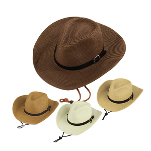 <span class=keywords><strong>Chapeau</strong></span> de cowboy en paille pour <span class=keywords><strong>homme</strong></span>, <span class=keywords><strong>chapeau</strong></span> Panama à large bord et plage d'été, <span class=keywords><strong>chapeau</strong></span> Fedora Sombreros du Mexique - Product Image 1