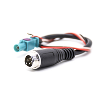 Cable RF RG174 de Baja Pérdida con Conector FAKRA Z-Code Macho a GX12-4P Personalizado para Cámara Automotriz