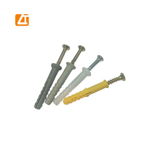 Cheville <span class=keywords><strong>à</strong></span> expansion en acier au carbone avec vis en fibre <span class=keywords><strong>de</strong></span> bois et ancrage en plastique PE pour fixation murale sur béton et briques – Approvisionnement direct usine - Product Image 2