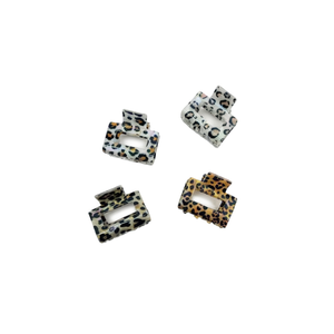 Fermaglio per capelli quadrato con stampa leopardata da 6 cm per donna, accessori per capelli alla moda - Product Image 1