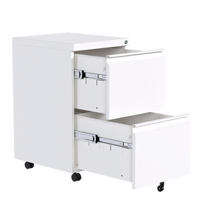 Meuble de rangement mobile en métal pour bureau, 2 tiroirs, avec serrure à clé US Steel, mobilier d'atelier moderne - Product Image 4