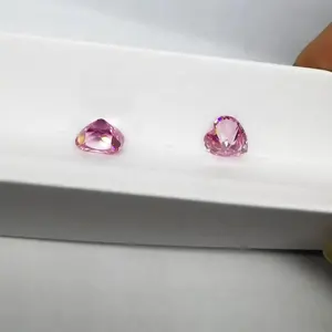 6.5x6.5mm-9*9Mm Hart Gesneden Roze Moissanite Diamond Voor Sieraden Maken Uitstekende Cut Lab Gemaakt Losse Moissanite gems