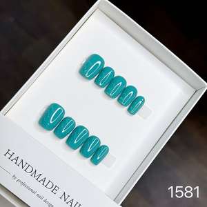 Faux <span class=keywords><strong>ongles</strong></span> de luxe artificiels parfumés au beurre, avec breloques perles, faits à la main, à presser - Product Image 3