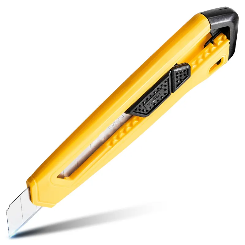 Deli 9 wide 18 wide 25 wide yellow grayish red multifunctional plastic handle Paper knifePencil sharpenerArt design knife