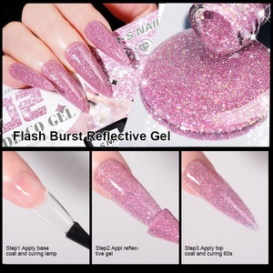 R S Nail Logo personnalisé 7,5 ml 6 couleurs Gel à ongles réfléchissant rose Ensemble de <span class=keywords><strong>vernis</strong></span> à ongles en gel UV LED <span class=keywords><strong>semi</strong></span>-<span class=keywords><strong>permanent</strong></span> français Art des ongles - Product Image 6