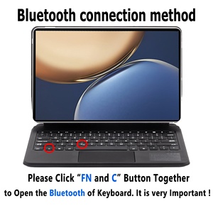 Oem Biểu Tượng Tùy Chỉnh Ngôn Ngữ Đứng Không Dây Trackpad Backlit Folio Từ Trường Hợp Đối Với Honor V7 Pro 11 Ma Thuật Bàn Phím - Product Image 2