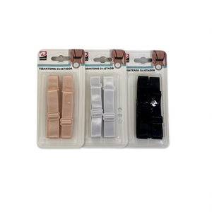 Tirantes de Sujetador de Spandex de 15 mm para Niñas, Colores Variados (Negro, Blanco, Nude) - Product Image 1