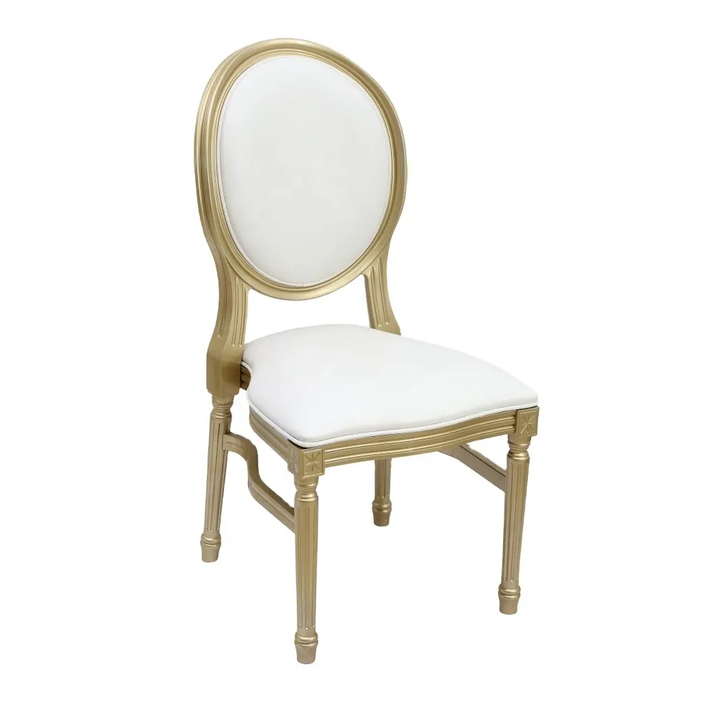 Wedding Plastic Louis Chair with vinyl padded back or clear back or button back