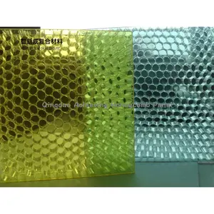Structural insulation PC honeycomb sandwich panel for interior decorative wall panel