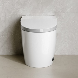 Inodoro Inteligente <span class=keywords><strong>MUBI</strong></span> de Cerámica con Sifón en Forma de <span class=keywords><strong>S</strong></span> Alargado, Asiento con Calefacción, Bidé Automático Montado en el Suelo, Artículos Sanitarios - Product Image 5