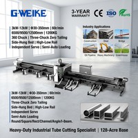 Machine de découpe laser à fibre CNC 3 axes optimisée par IA automatique 3000W pour la fabrication de tubes métalliques ronds/carrés en acier de grande épaisseur