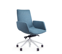 Guangdong Foshan Vente directe d'usine Chaise de bureau exécutive ergonomique en cuir à dossier moyen