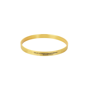 Fashion <b>Bangle</b> 316L Stainless Steel PVD Gold Plating Resistant Sustainable Jewelry Accessory - Product Image 2