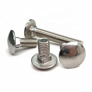 M6 M8 Din603 Stainless Steel 304 316 Mushroom Head Truss Round Head Square Neck Coach Carriage Bolts