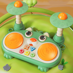 Enfants multifonctionnel tambour Instrument Jazz <span class=keywords><strong>batteur</strong></span> tambour bébé lumière musique éducation précoce jouet ensemble de batterie - Product Image 1