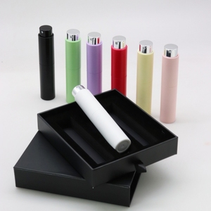 Flacon de parfum portable de luxe en métal, rechargeable, <span class=keywords><strong>noir</strong></span>, coloré, format mini de poche, 5ml 10ml, avec pulvérisateur rotatif - Product Image 1