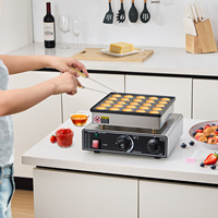 Appareil de cuisson électrique antiadhésif pour mini-crêpes, 110v/220v, 25 trous, machine à poffertjes, dorayaki, gâteaux, muffins et gaufres
