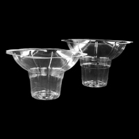 Gobelet à glace pilée transparent en forme de fleur de 450 ml, idéal pour les fêtes, l'été, les anniversaires et les vacances – Livraison rapide