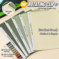 Juego de 5 Carpetas de Papel con Pinza Gruesa y Degradado Clásico y Bonito, Formato A4, Personalizables, para Oficina y Escuela, de PP Resistente