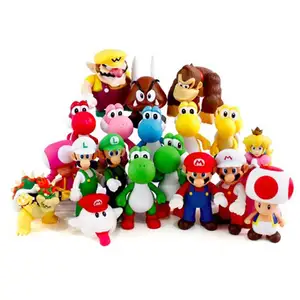 Mario Đồ chơi hình bán buôn Super Mario Bros hành động hình, koopa Daisy Yoshi wario figurine búp bê, nhựa Nhật Bản PVC OEM Unisex