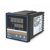 Termostato Inteligente PID BERM REX-C700 con Entrada K/J/PT100, Pantalla Digital, Control de Temperatura para Horno