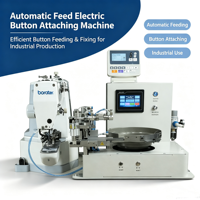 Machine à coudre industrielle automatique pour boutons, système de contrôle électronique et de vérification automatique, compatible boutons 2, 3, 4 trous, pour la production de vêtements