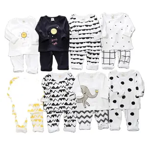 热卖新设计Oganic棉婴儿男孩的衣服套装