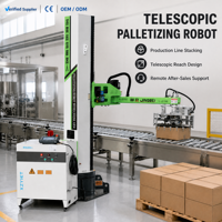 Robot Paletizer Kustom OEM Xyz Cartesian Full Layer 2100mm Servo Kecepatan Tinggi Rangka Baja untuk Lini Produksi Gudang