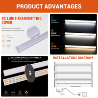 Bande lumineuse LED ultra-mince sans soudure à profil magnétique pour étagère de placard, vente en gros