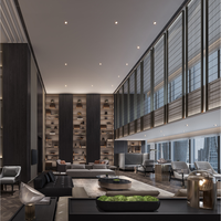 Service de personnalisation de projets de chambres d'hôtel 5 étoiles de luxe tout-en-un, solution de design d'intérieur et de mobilier hôtelier moderne
