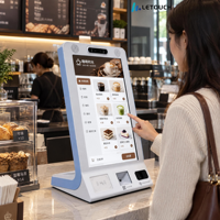 Harga Pabrik Kios Pembayaran Layanan Mandiri Desktop 15,6 Inci Layar Sentuh Terminal Pemesanan Makanan All-in-One Dapat Disesuaikan OEM ODM