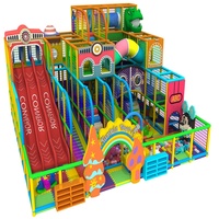 Château gonflable non gonflable pour enfants de 3 ans et plus, aire de jeux intérieure en aluminium, thème Forêt ancienne avec dinosaures