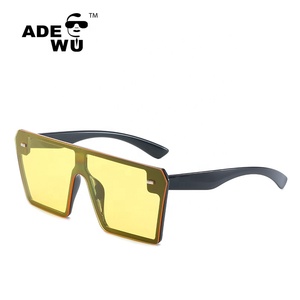 ADE WU STY1733 Oversized Square Sunglasses Women One Piece Flat Top <strong>Sun</strong> <strong>Glasses</strong> <strong>Ladies</strong> Large Frame Colorful Retro Eye <strong>Glasses</strong> - Product Image 4